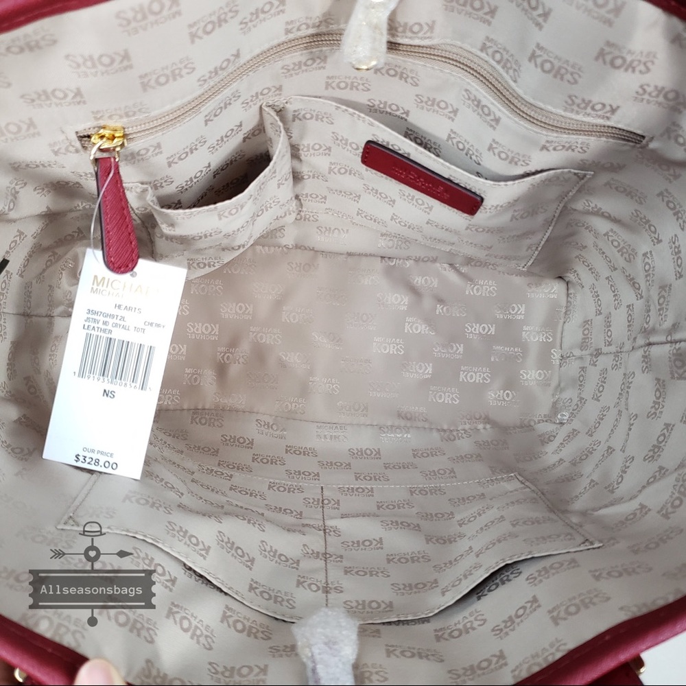 NWT Michael Kors Medium carryall tote hearts Bag - Picture 6 of 8